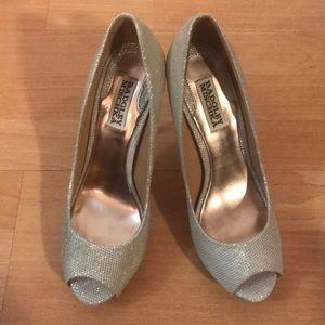 Badgley Mischka peep toe heels—never worn!